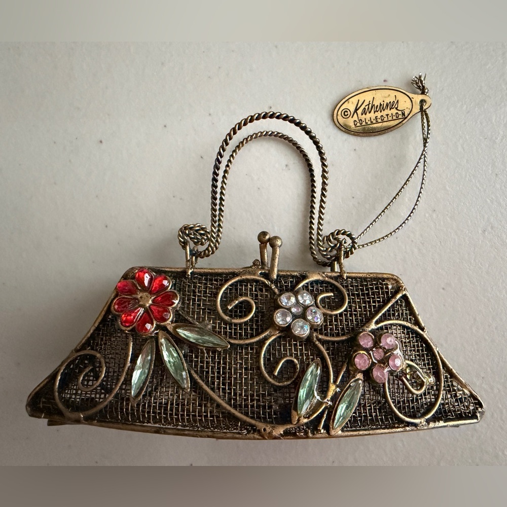 💛❤️👜KATHERINE’s COLLECTION Mini Metal Mesh Handbag Purse NWT